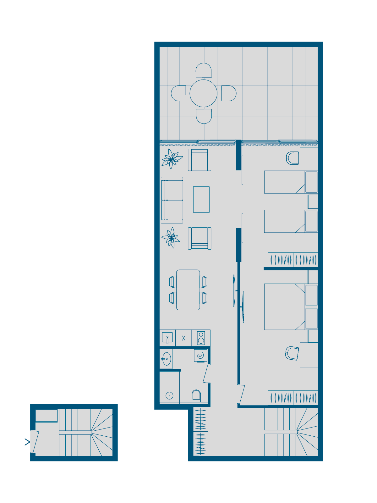Редкий лот 93 м² с видом на горы